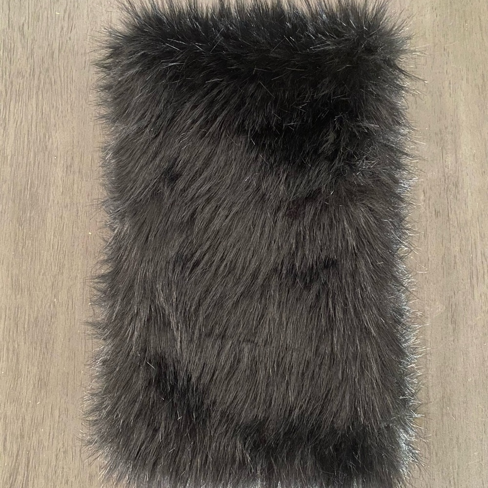 Karl Lagerfeld Black Faux Fur Collar Scarf - Picture 2 of 3